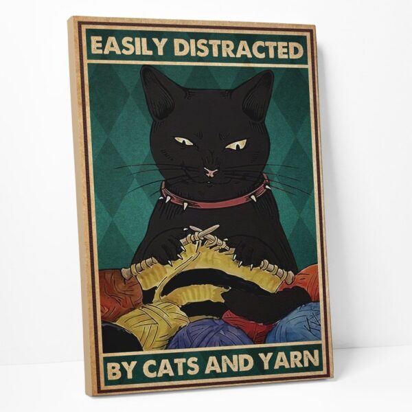 Gearhuman 3D Distracted By Cats And Yarn Canvas GB100312 Canvas