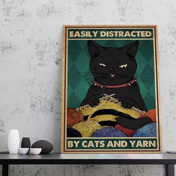 Gearhuman 3D Distracted By Cats And Yarn Canvas GB100312 Canvas