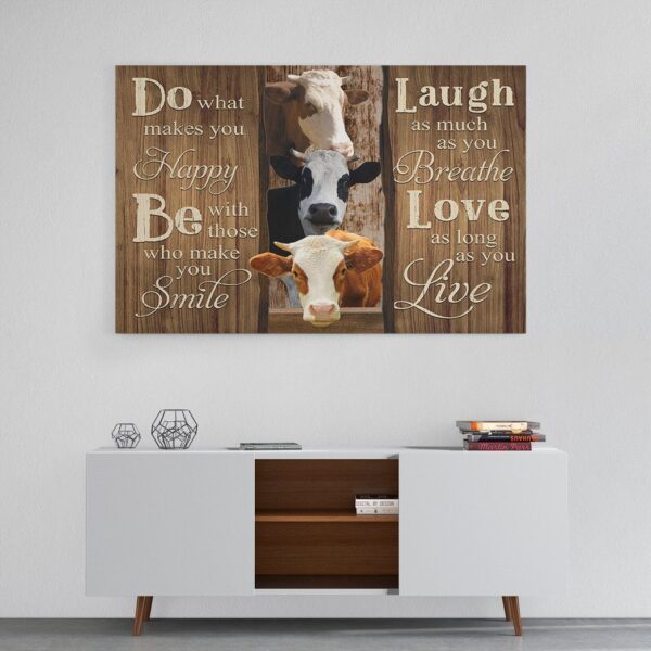 Gearhuman 3D Do What Makes You Happy Cow Canvas GB08037 Canvas