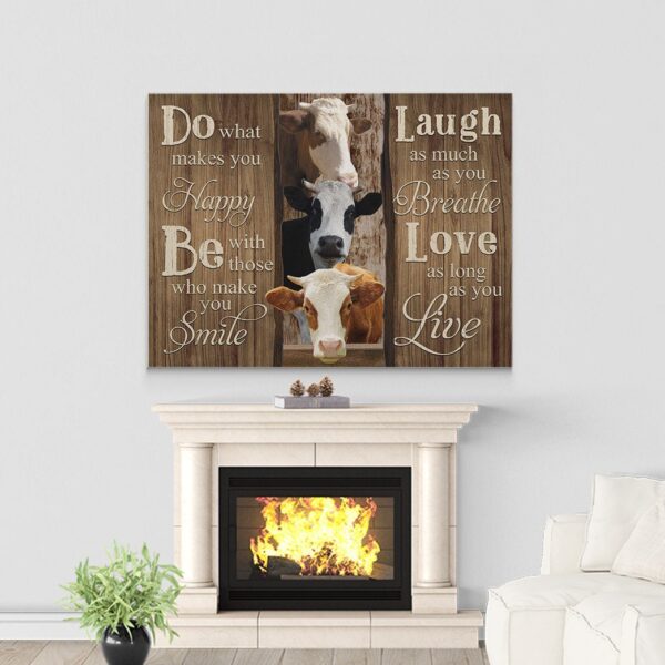 Gearhuman 3D Do What Makes You Happy Cow Canvas GB08037 Canvas