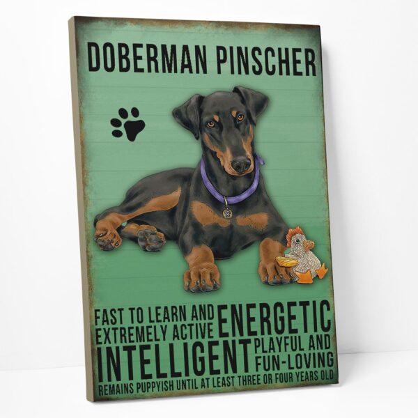 Gearhuman 3D Doberman Pinscher Dog Vintage Quotes Custom Canvas GW01037 Canvas