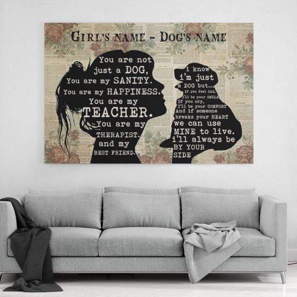 Gearhuman 3D Dog Lover Custom Name Canvas GK04012 Canvas 