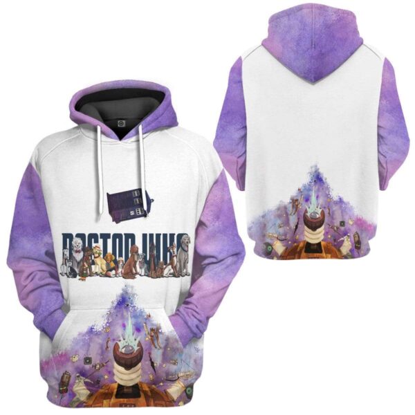Gearhuman 3D Dogtor Who Custom Hoodie Apparel GL11088 3D Custom Fleece Hoodies