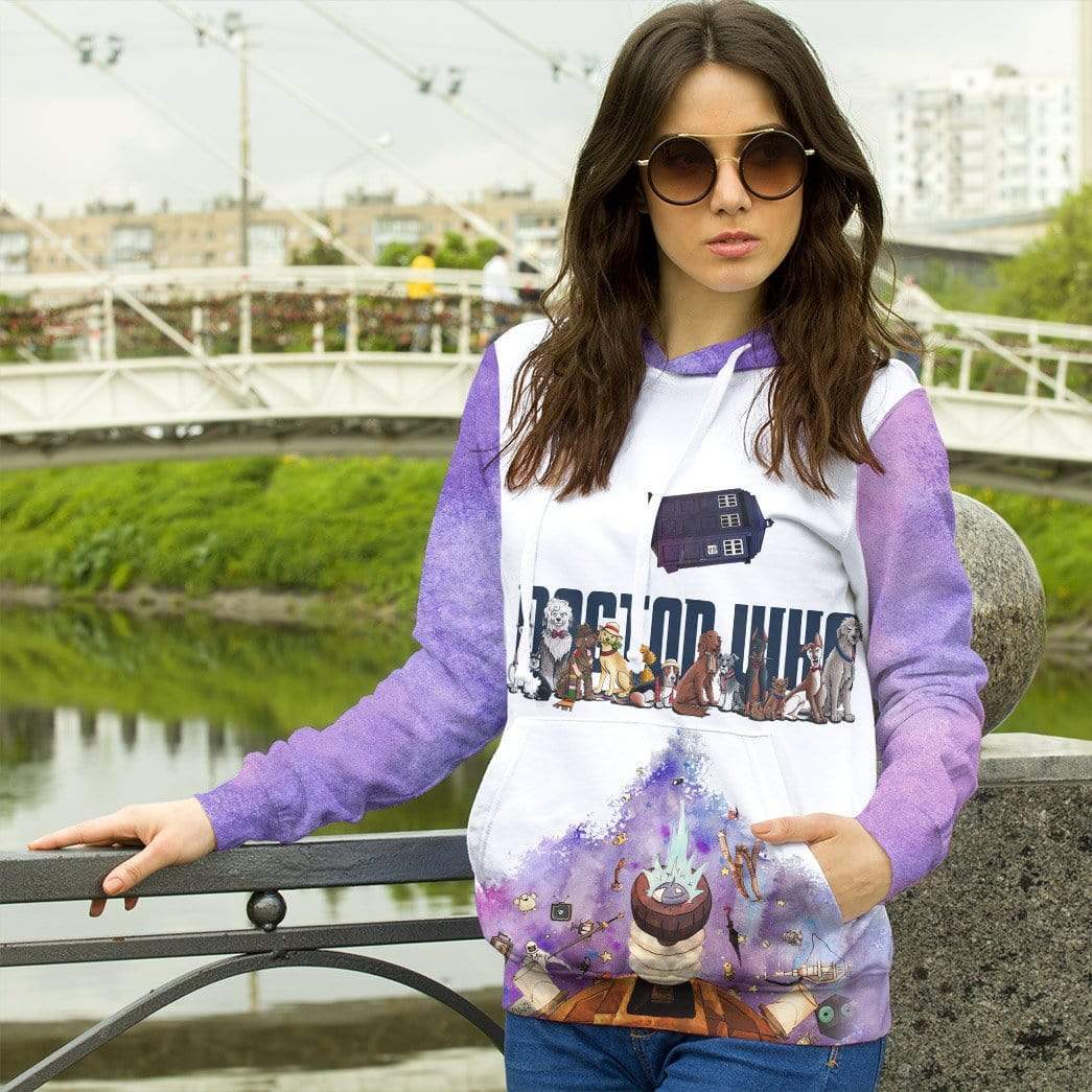 Gearhuman 3D Dogtor Who Custom Hoodie Apparel GL11088 3D Custom Fleece Hoodies