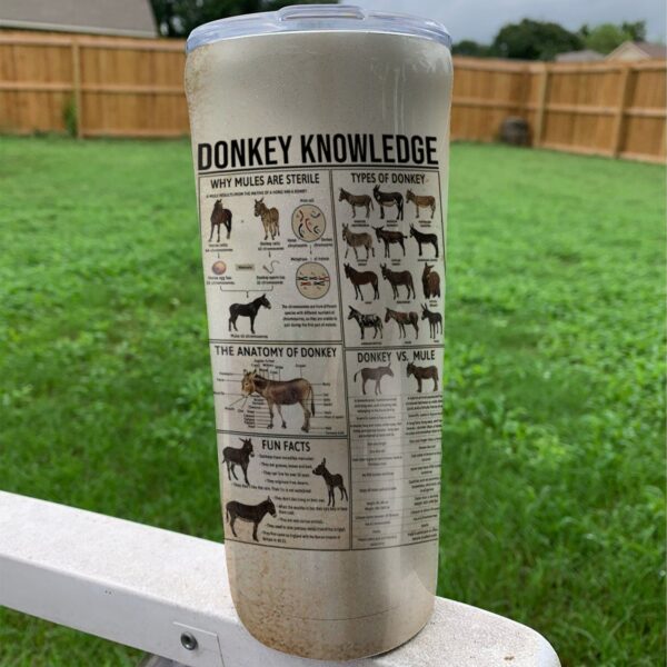 Gearhuman 3D Donkey Knowledge Giveashitometer Custom Tumbler GB01023 Tumbler