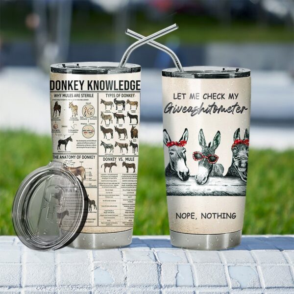 Gearhuman 3D Donkey Knowledge Giveashitometer Custom Tumbler GB01023 Tumbler