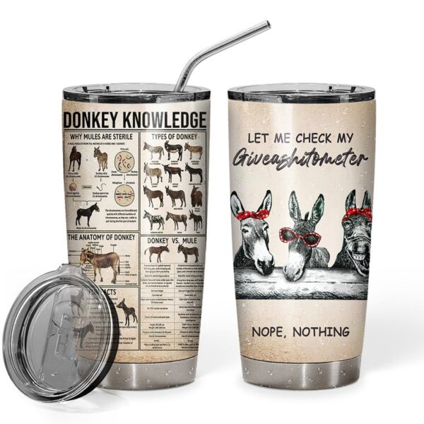 Gearhuman 3D Donkey Knowledge Giveashitometer Custom Tumbler GB01023 Tumbler