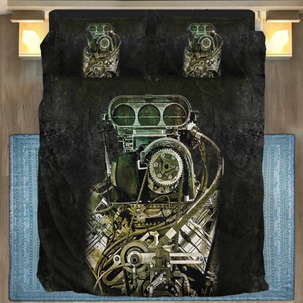 Gearhuman 3D Drag Racing Custom Bedding Set GV04111 Bedding Set Black Twin 3PCS 