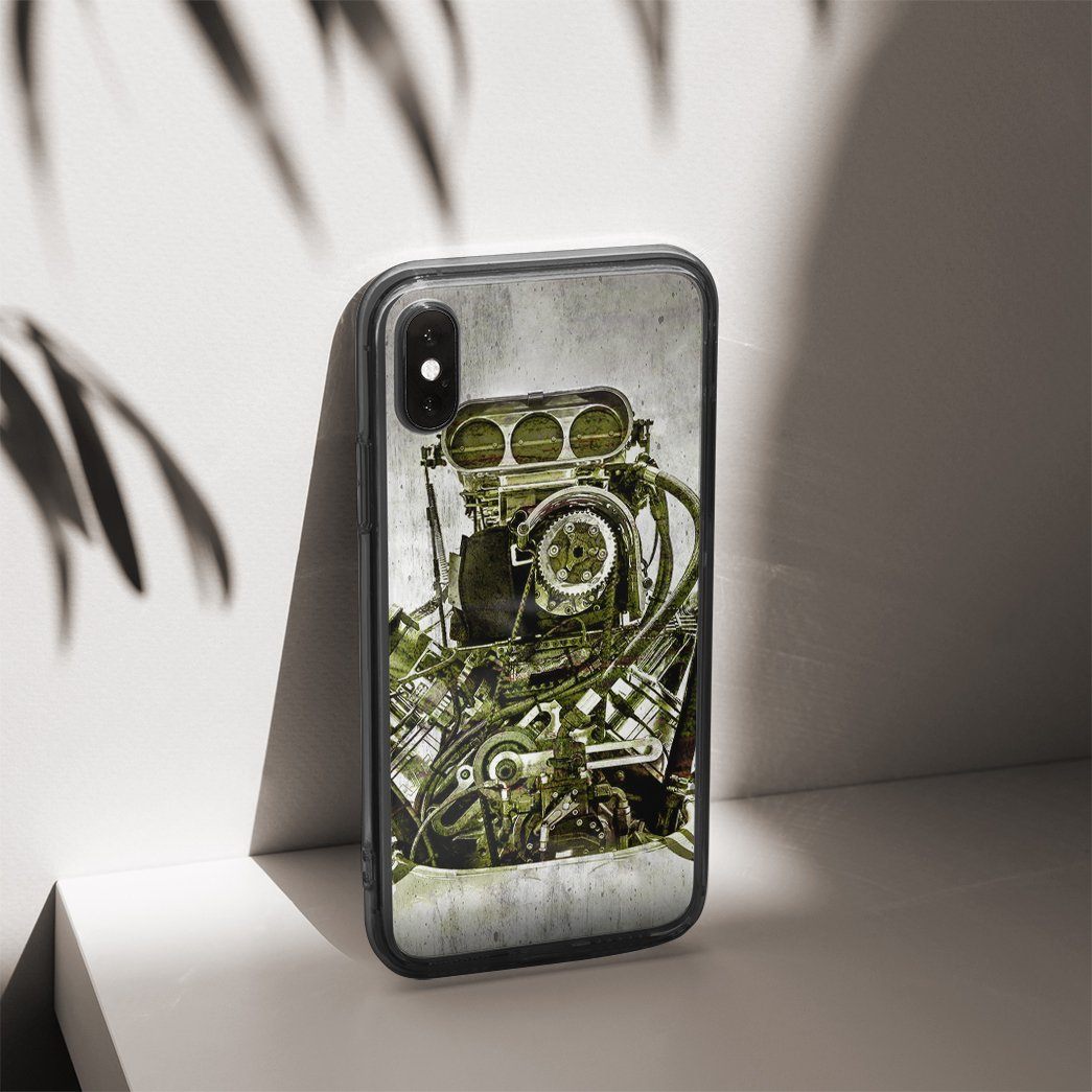 Gearhuman 3D Drag Racing Custom Phone Case GVC05115 Glass Phone Case