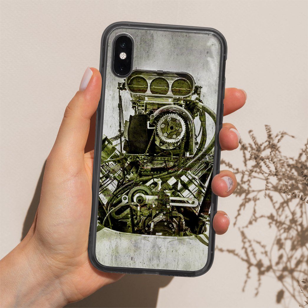 Gearhuman 3D Drag Racing Custom Phone Case GVC05115 Glass Phone Case