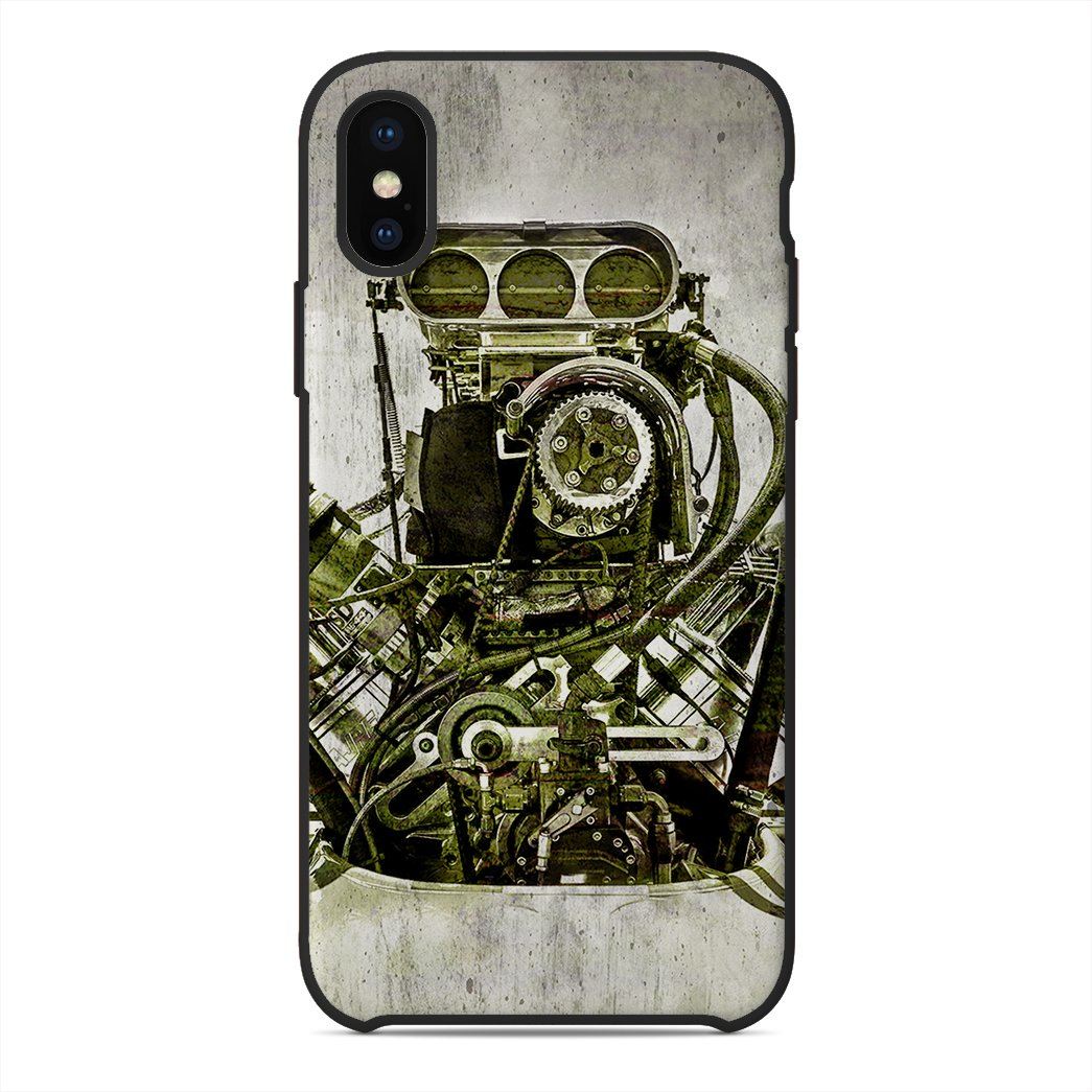 Gearhuman 3D Drag Racing Custom Phone Case GVC05115 Glass Phone Case Iphone X