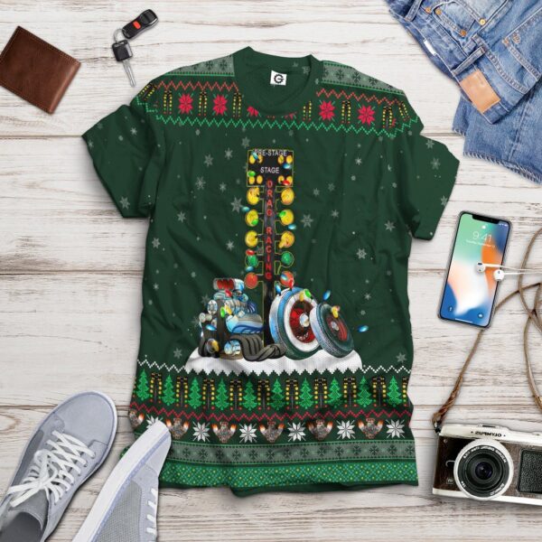 Gearhuman 3D Drag Racing Custom Tshirt Hoodie Apparel GL05111 3D Apparel 