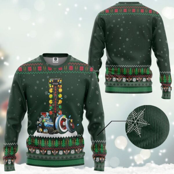 Gearhuman 3D Drag Racing Custom Tshirt Hoodie Apparel GL05111 3D Apparel 