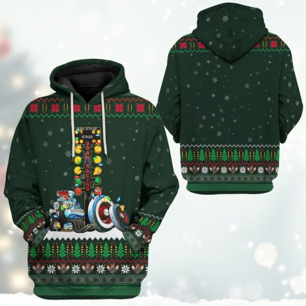 Gearhuman 3D Drag Racing Custom Tshirt Hoodie Apparel GL05111 3D Apparel 