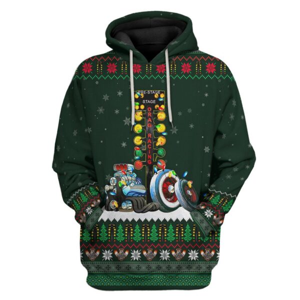 Gearhuman 3D Drag Racing Custom Tshirt Hoodie Apparel GL05111 3D Apparel Hoodie S 