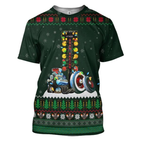 Gearhuman 3D Drag Racing Custom Tshirt Hoodie Apparel GL05111 3D Apparel T-Shirt S 