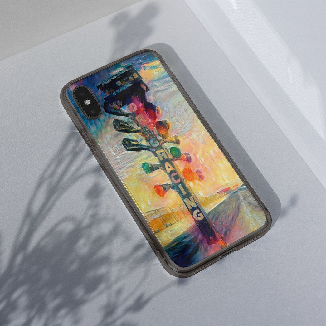Gearhuman 3D Drag Racing Phonecase GK040111 Glass Phone Case