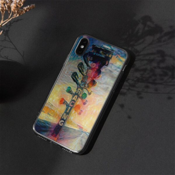 Gearhuman 3D Drag Racing Phonecase GK040111 Glass Phone Case