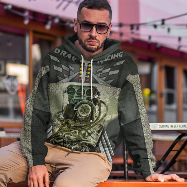 Gearhuman 3D Drag Racing Tshirt Hoodie Apparel ZL11111 3D Apparel