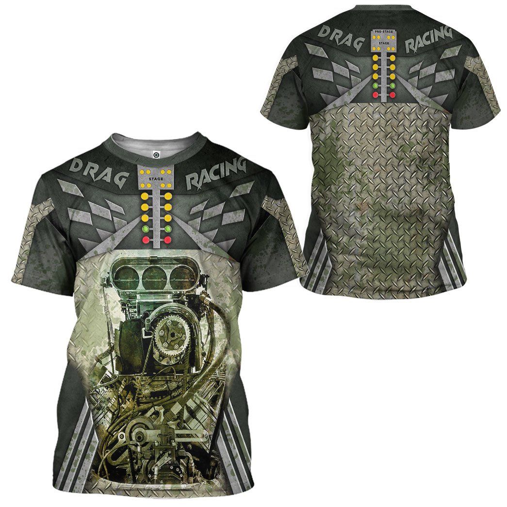 Gearhuman 3D Drag Racing Tshirt Hoodie Apparel ZL11111 3D Apparel