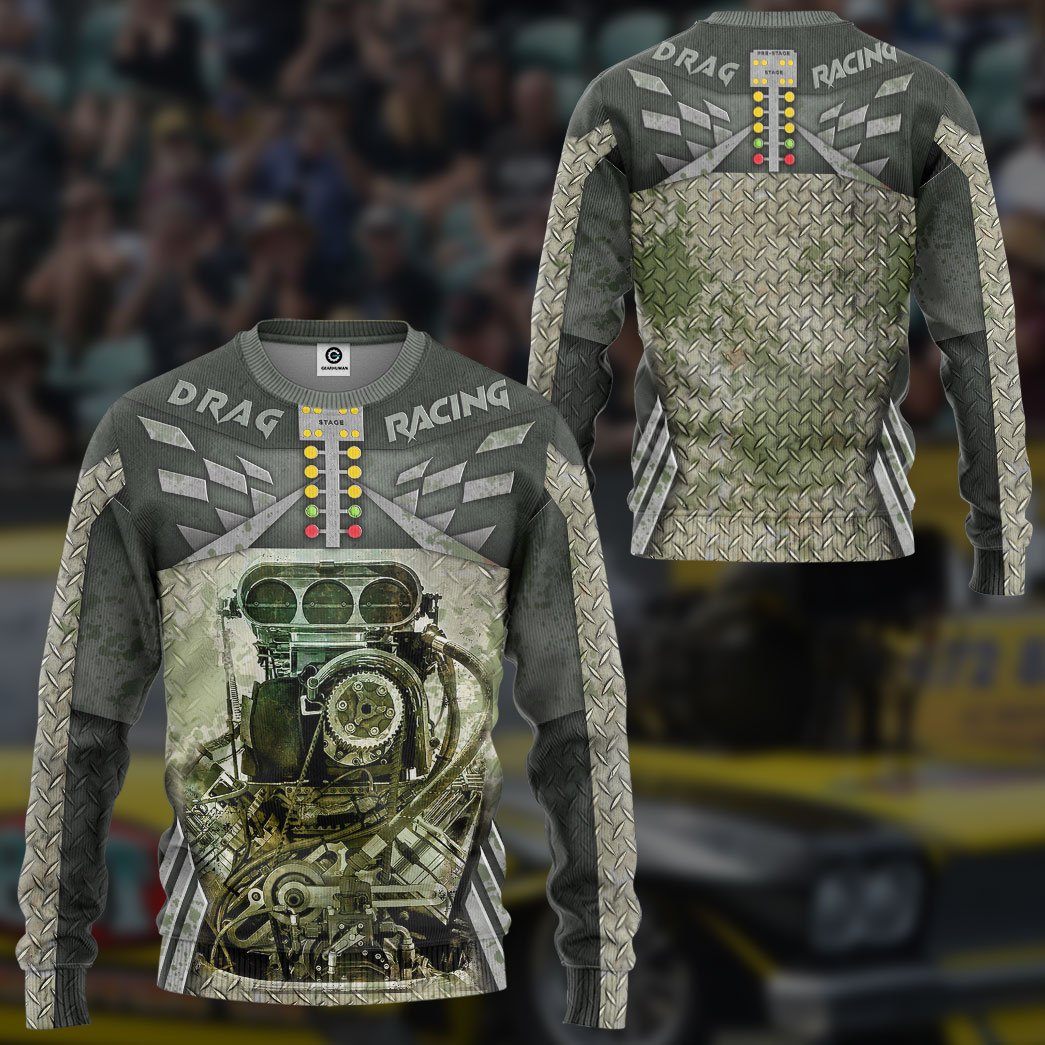 Gearhuman 3D Drag Racing Tshirt Hoodie Apparel ZL11111 3D Apparel