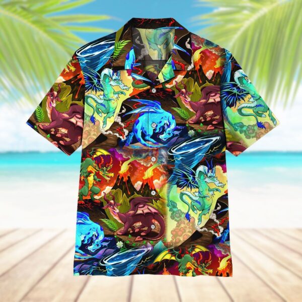 Gearhuman 3D Dragon Hawaii Shirt ZZ0507215 Short Sleeve Shirt 