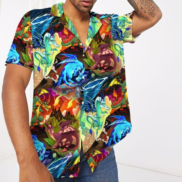 Gearhuman 3D Dragon Hawaii Shirt ZZ0507215 Short Sleeve Shirt 