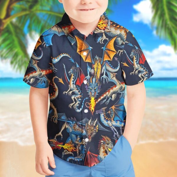 Gearhuman 3D Dragon Kid Hawaii Shirt ZZ05072110 Kid Hawaii Shirt 