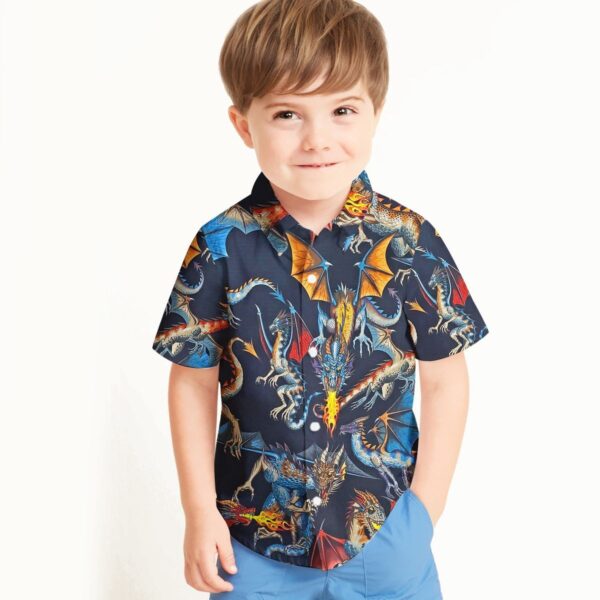 Gearhuman 3D Dragon Kid Hawaii Shirt ZZ05072110 Kid Hawaii Shirt 