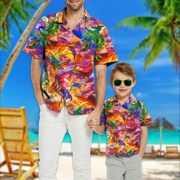 Gearhuman 3D Dragon Kid Hawaii Shirt ZZ05072115 Kid Hawaii Shirt 