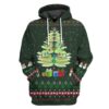 Gearhuman 3D Dragonfly Ugly Christmas Tree Custom Hoodie Apparel GN0911203 3D Apparel Hoodie S