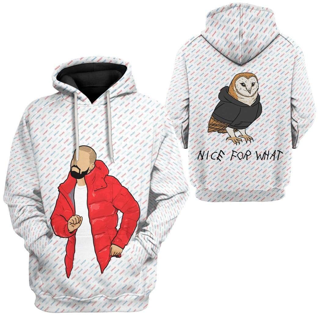 Gearhuman 3D Drizzy Drake OVO Owl Custom Hoodie Apparel GW270411 3D Custom Fleece Hoodies