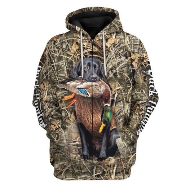 Gearhuman 3D Duck Hunting Custom Tshirt Hoodie Apparel GB18112 3D Apparel Zip Hoodie S