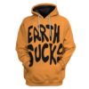 Gearhuman 3D Earth Sucks Custom Hoodie Apparel GN15092 3D Custom Fleece Hoodies Hoodie S