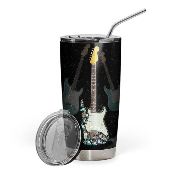 Gearhuman 3D Electric Guitar Custom Name Design Insulated Vacuum Tumbler GV051111 Tumbler Short 20oz 