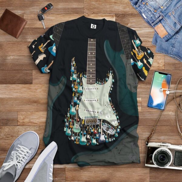 Gearhuman 3D Electric Guitar Custom Tshirt Hoodie Apparel GV05119 3D Apparel 
