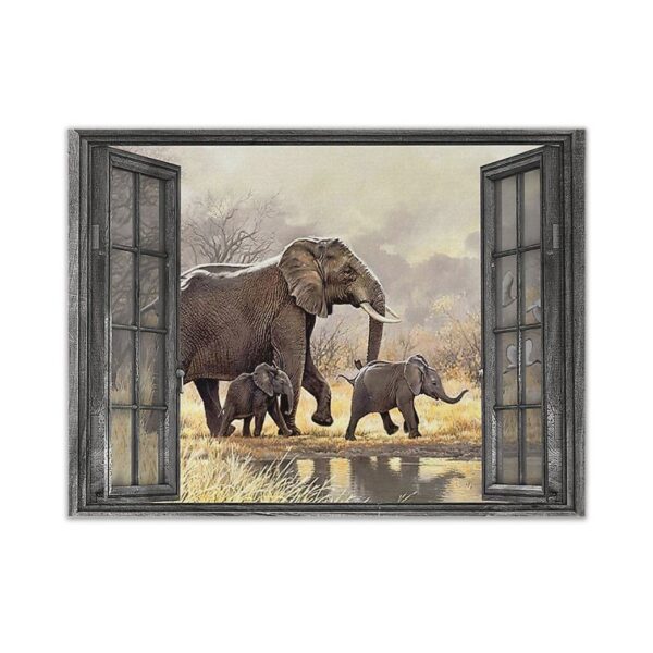 Gearhuman 3D Elephant Canvas GV22013 Canvas 1 Piece Non Frame M
