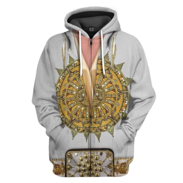 Gearhuman 3D Elvis Presley Custom Hoodie Apparel GL17082 3D Custom Fleece Hoodies Zip Hoodie S 