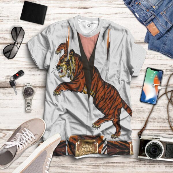 Gearhuman 3D Elvis Presley Tiger Jumpsuit Custom Tshirt Apparel GV030932 3D T-shirt 