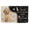 Gearhuman 3D English Cocker Spaniel Kisses Fix Anything Custom Name Doormat GV010319 Doormat Doormat S(15,8''x23,6'')