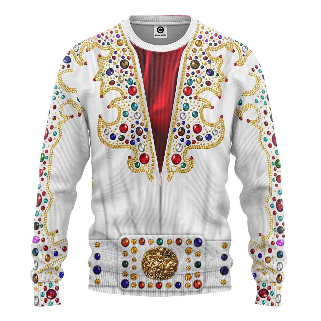 Gearhuman 3D EP Elvis Presley Suit Custom Tshirt Hoodie Apparel GV211015 3D Apparel Long Sleeve S