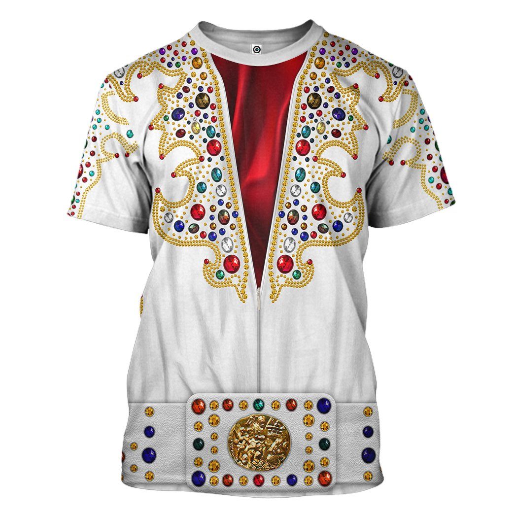 Gearhuman 3D EP Elvis Presley Suit Custom Tshirt Hoodie Apparel GV211015 3D Apparel T-Shirt S