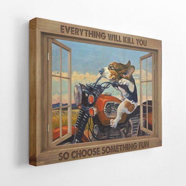 Gearhuman 3D Everything Will Kill You Dachshund Canvas GK25029 Canvas