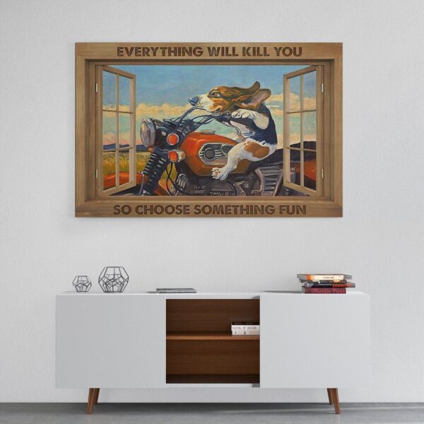 Gearhuman 3D Everything Will Kill You Dachshund Canvas GK25029 Canvas