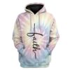 Gearhuman 3D Faith Tie Dye Custom Hoodie Apparel GW15076 3D Custom Fleece Hoodies Hoodie S