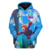 Gearhuman 3D Fall Guys Custom Hoodie Apparel GW13081 3D Custom Fleece Hoodies Hoodie S