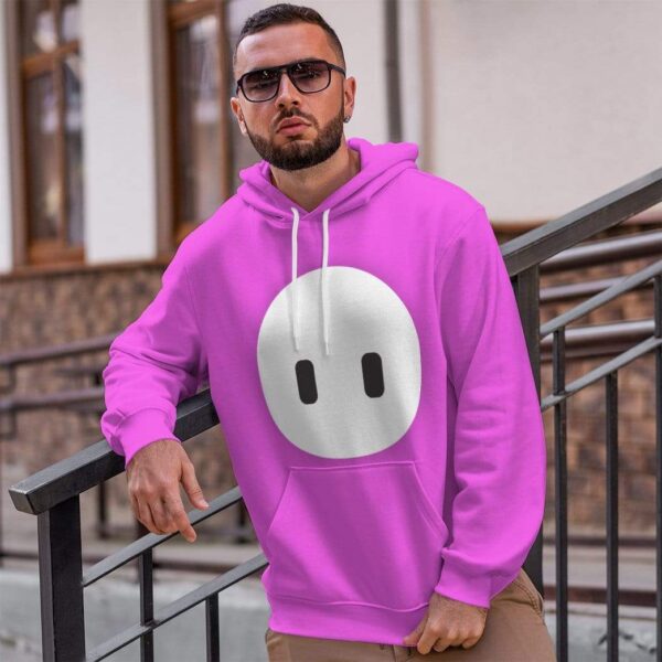 Gearhuman 3D Fall Guys Pink Custom Hoodie Apparel GS12082 3D Custom Fleece Hoodies 
