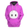 Gearhuman 3D Fall Guys Pink Custom Hoodie Apparel GS12082 3D Custom Fleece Hoodies Hoodie S