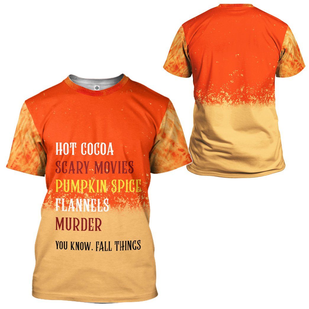 Gearhuman 3D Fall Things Custom Tshirt Apparel GW29097 3D T-shirt