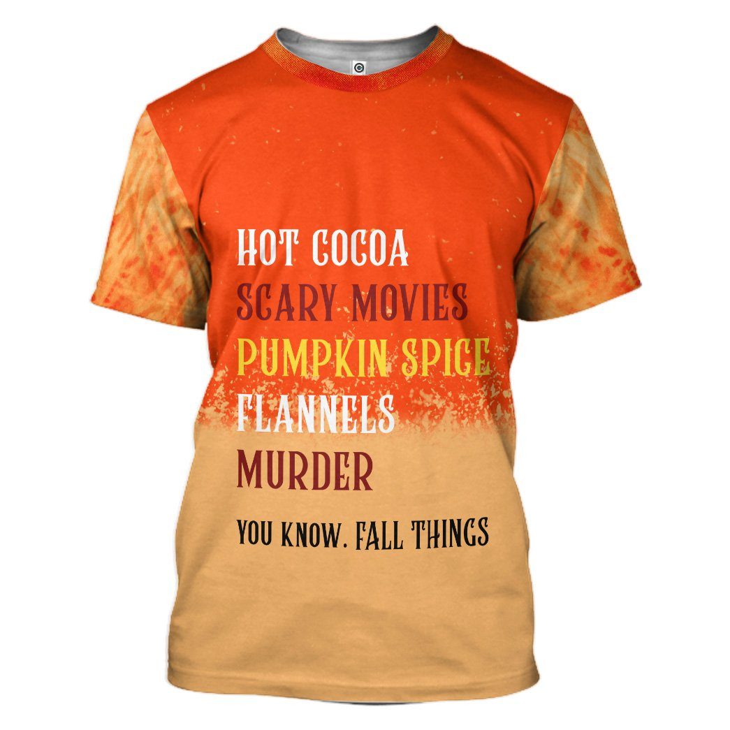 Gearhuman 3D Fall Things Custom Tshirt Apparel GW29097 3D T-shirt T-Shirt S